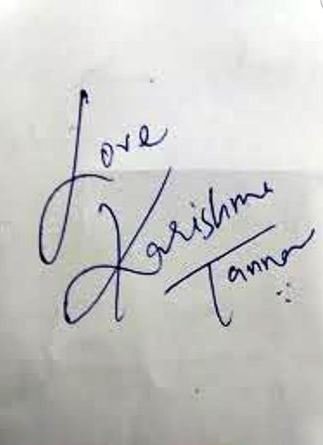 Karishma Tanna signature